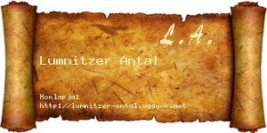 Lumnitzer Antal névjegykártya